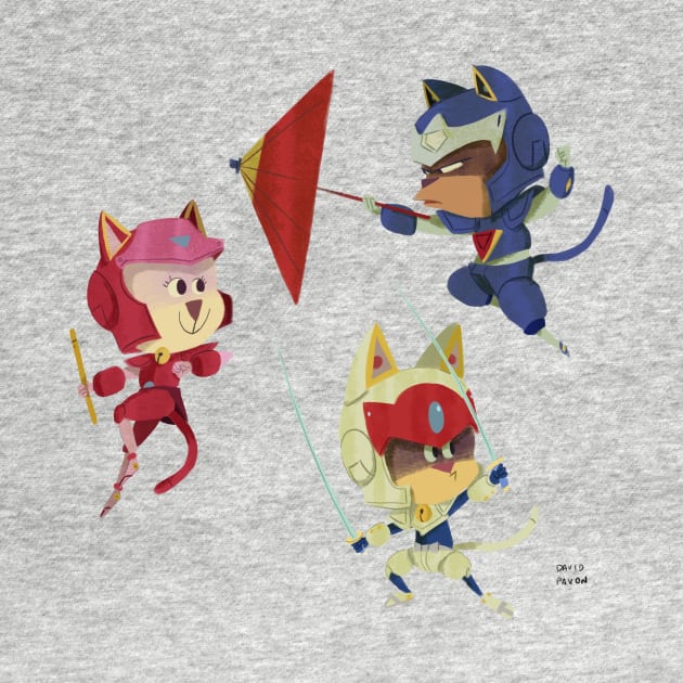 Samurai Pizza Cats by davidpavon